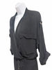 Helmut Lang NY. BLACK Surplice Crepe Shirtdress