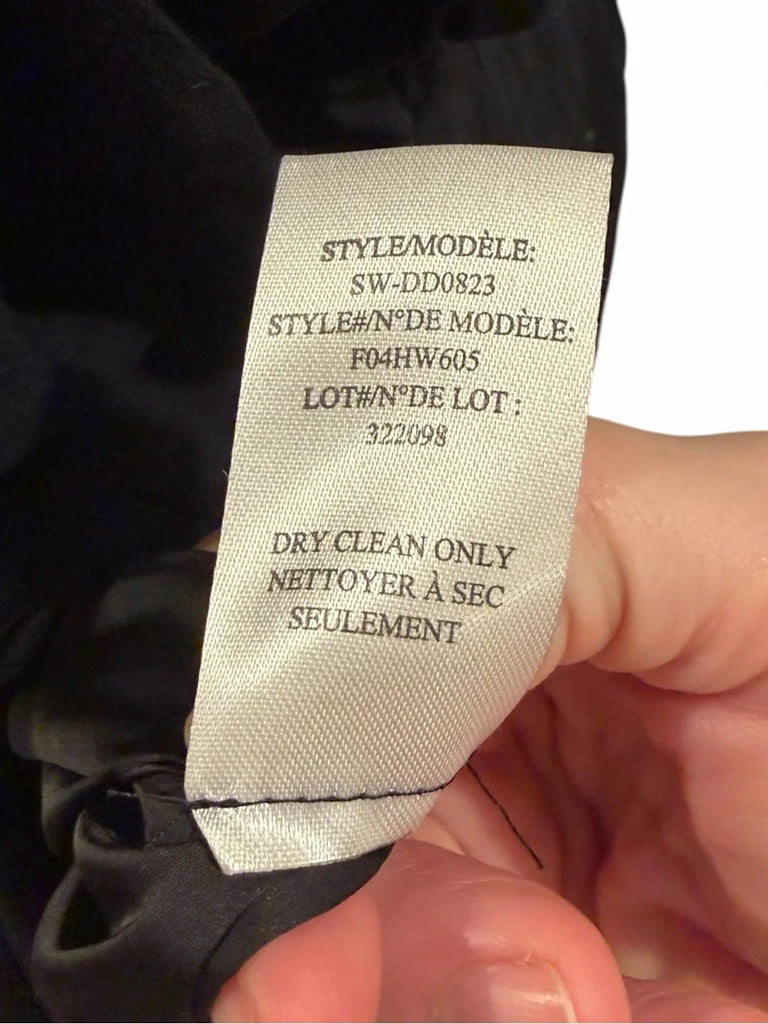 Helmut Lang NY. BLACK Surplice Crepe Shirtdress