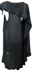 Ann Demeulemeester Belgium. Black Asymmetrical Draped Dress