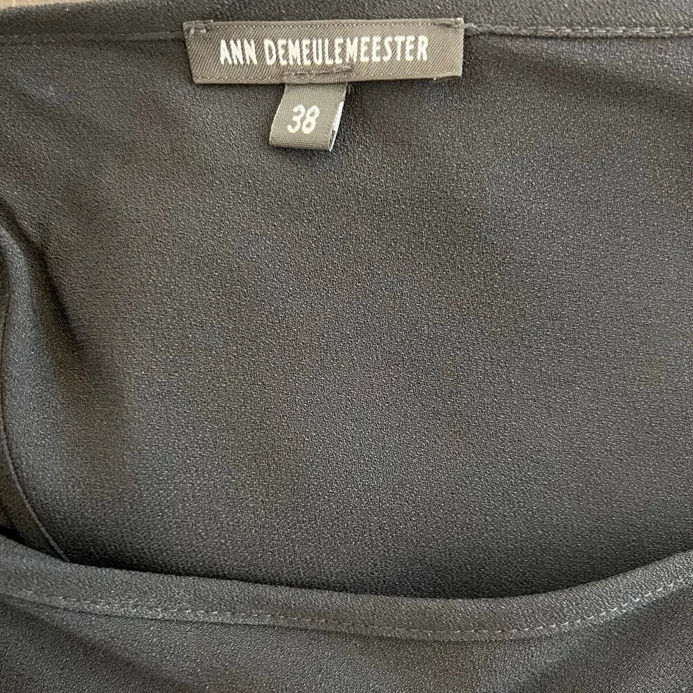 Ann Demeulemeester Belgium. Black Asymmetrical Draped Dress