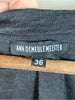 Ann Demeulemeester BELGIUM.  Black/Gray 100% Wool Tank Tunic Shirt/Top