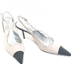 Dolce and Gabbana ITALY. Black and Nude Suede Slingback Heels SZ 39  US8