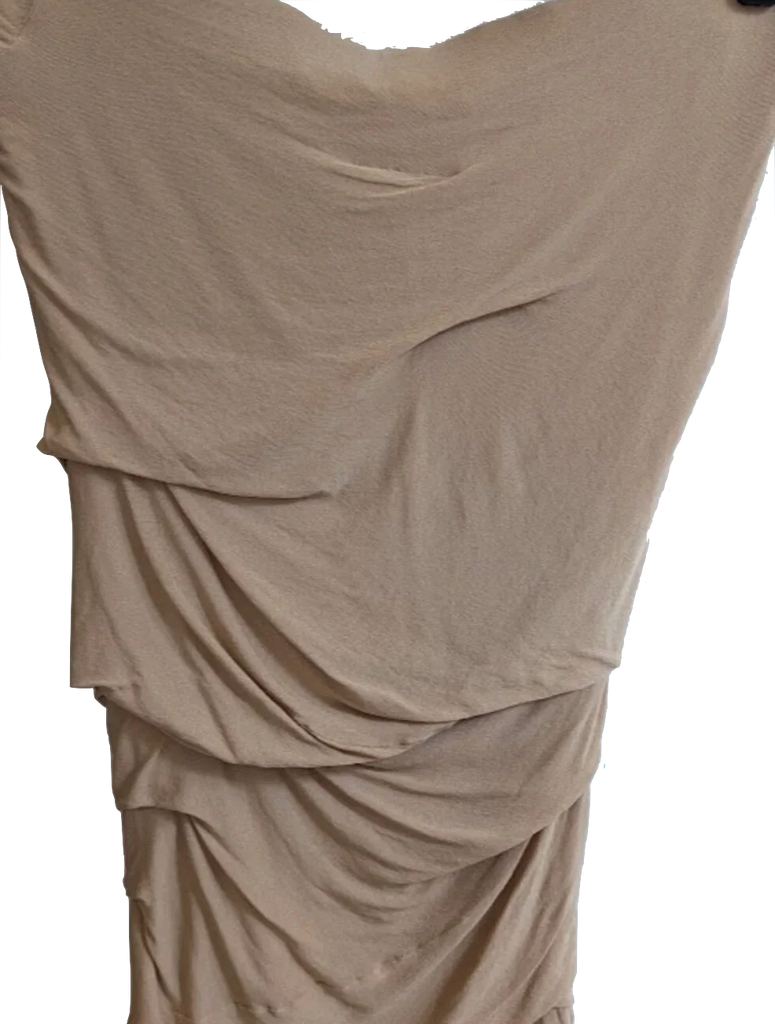 TOM FORD NY. NEW W/TAG. Nude/Beige Ruched Draped Jersey Skirt