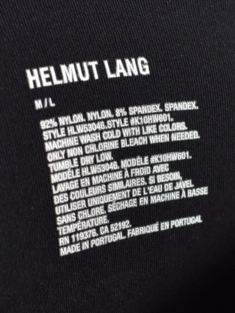 Helmut Lang NY. Black Cutout Stretch Open Back Long Sleeve Dress