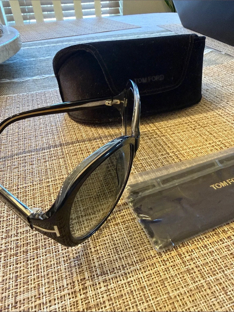 Tom Ford NY. Black Mod aviator-style sunglasses