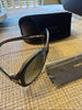 Tom Ford NY. Black Mod aviator-style sunglasses
