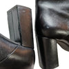 MARNI ITALY. Black Lambskin Leather Ankle‎ Booties Moto Style Heeled Boots