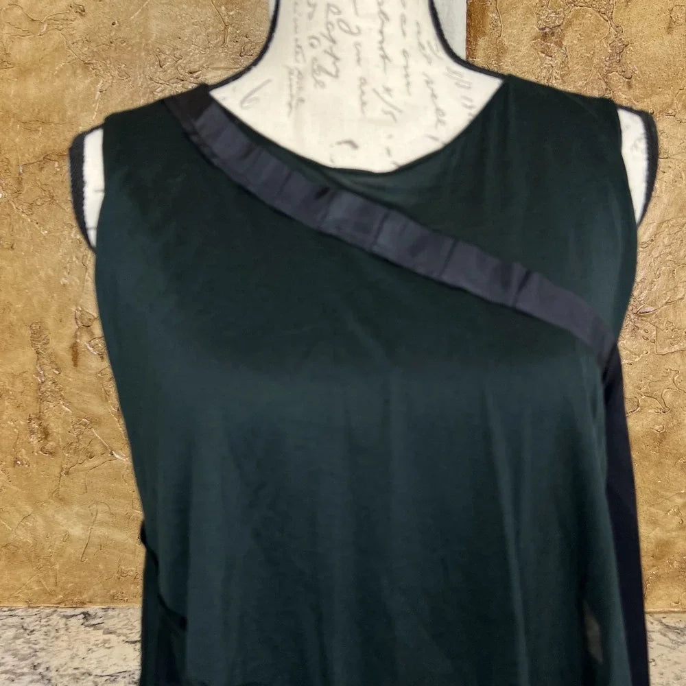 Nina Ricci PARIS. Black Silk Midi Dress