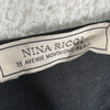 Nina Ricci PARIS. Black Silk Midi Dress