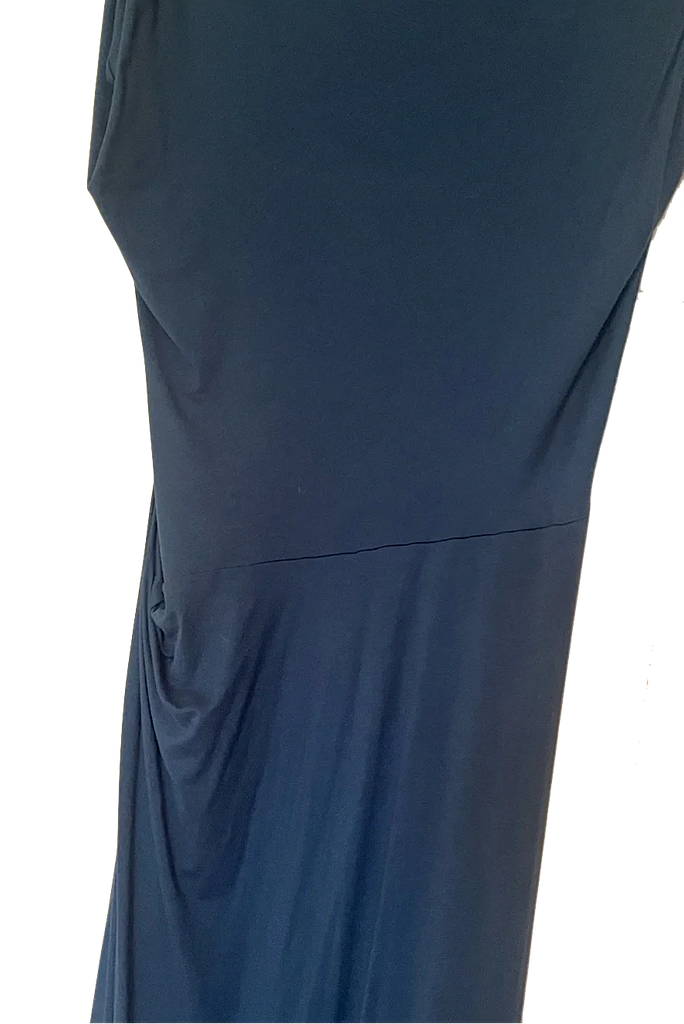 VIVIENNE WESTWOOD UK. ANGLOMANIA. Midnight Blue Draped Asymmetrical Dress