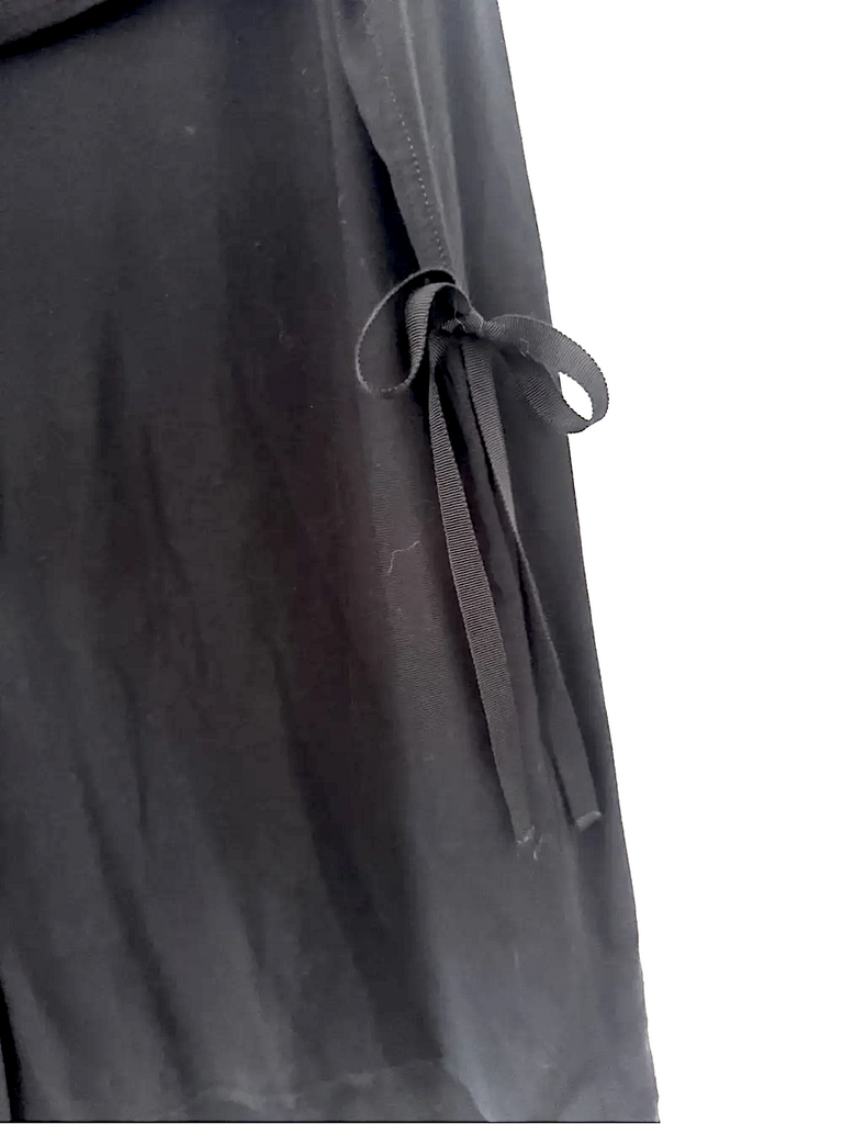 Ann Demeulemeester BELGIUM. Black Button-Front Long Sleeve Tunic Top
