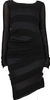 Maison Margiela Paris. Black Mesh Striped Midi Asymmetric Dress