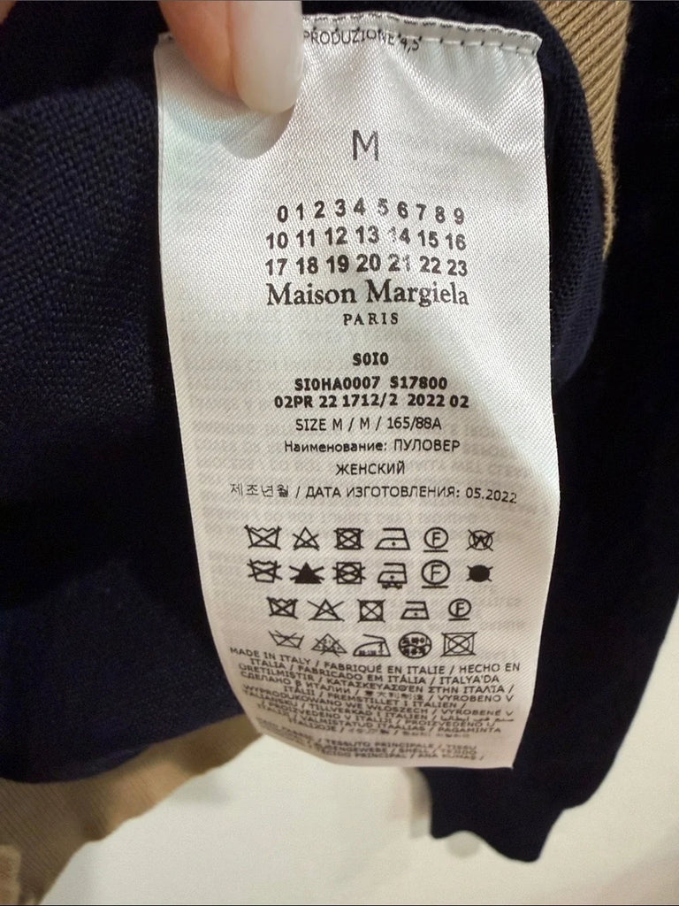 Maison Margiela PARIS.2021 COLLECTION JOHN GALLIANO. Intentionally Distressed/Deconstructed wool blend Cardigan