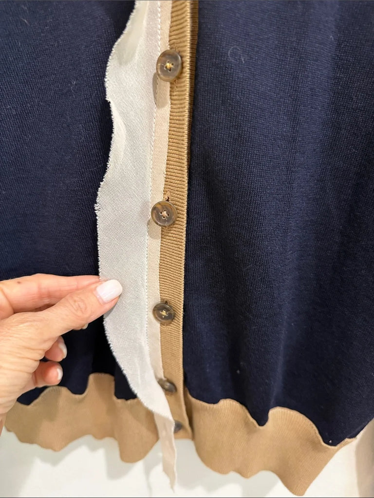 Maison Margiela PARIS.2021 COLLECTION JOHN GALLIANO. Intentionally Distressed/Deconstructed wool blend Cardigan