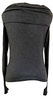 Blumarine Italy. ANNA MOLINARI.  Heather Gray Off-Shoulder Top Jeweled Brooch