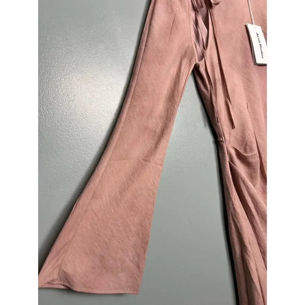 Acne Studios STOCKHOLM. NEW W/TAGS. Dusty Pink Tunic Wrap Long Sleeve Mini Dress
