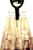 DOLCE & GABBANA ITALY. D&G. Cream Organza Dress w/Black Trim
