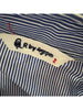 R by 45 RPM JAPAN. Ruffle Top Long Sleeve Pinstriped Blouse
