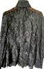 Dolce & Gabbana ITALY. Black Sheer Lace Button Down Long Sleeves Shirt/Top