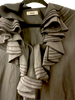 Acne Studios Stockholm. Vintage Charcoal Layered Ruffle Front Blouse