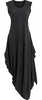 Martine + François Girbaud PARIS.  black midi dress