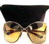 Tom Ford NY. Goldplated Frame, Rose/Brown Gradient lens Butterfly Sunglasses