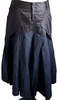 Marithe + Francois Girbaud PARIS. Blue/black Avant Garde Skirt