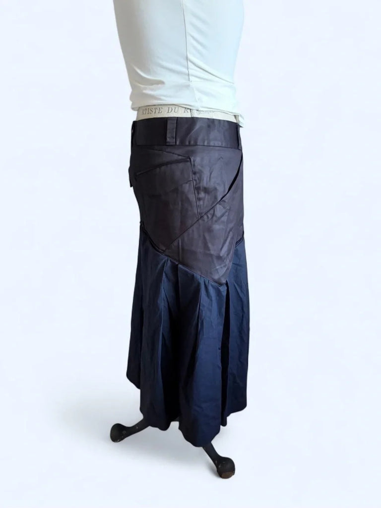 Marithe + Francois Girbaud PARIS. Blue/black Avant Garde Skirt
