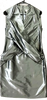 PAUW Amsterdam. SILVER Metallic 100% Silk Cocktail Dress‎