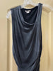Helmut Lang NY. Black Draped Cowl Midi Dress