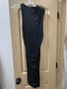 Helmut Lang NY. Black Draped Cowl Midi Dress