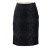 PRADA Bouclé Wool Lined Skirt in Gray BlackRich Blue Plaid