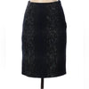 PRADA Bouclé Wool Lined Skirt in Gray BlackRich Blue Plaid