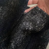 PRADA Bouclé Wool Lined Skirt in Gray BlackRich Blue Plaid