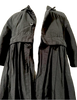 Comme des Garcons JAPAN. Black Short-Sleeve Pleated Convertible Coat Jacket Top