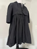 Comme des Garcons JAPAN. Black Short-Sleeve Pleated Convertible Coat Jacket Top