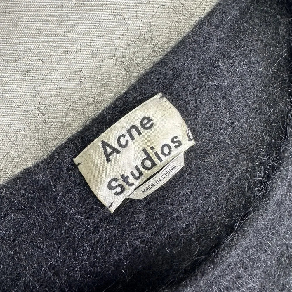 Acne Studios STOCKHOLM. Black Mohair Wool Blend Midi Sweater Dress