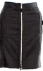 Versace ITALY. Black Wool Zip Up Mini Skirt