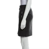 Versace ITALY. Black Wool Zip Up Mini Skirt