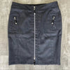 Versace ITALY. Black Wool Zip Up Mini Skirt