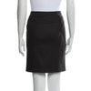 Versace ITALY. Black Wool Zip Up Mini Skirt