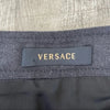 Versace ITALY. Black Wool Zip Up Mini Skirt
