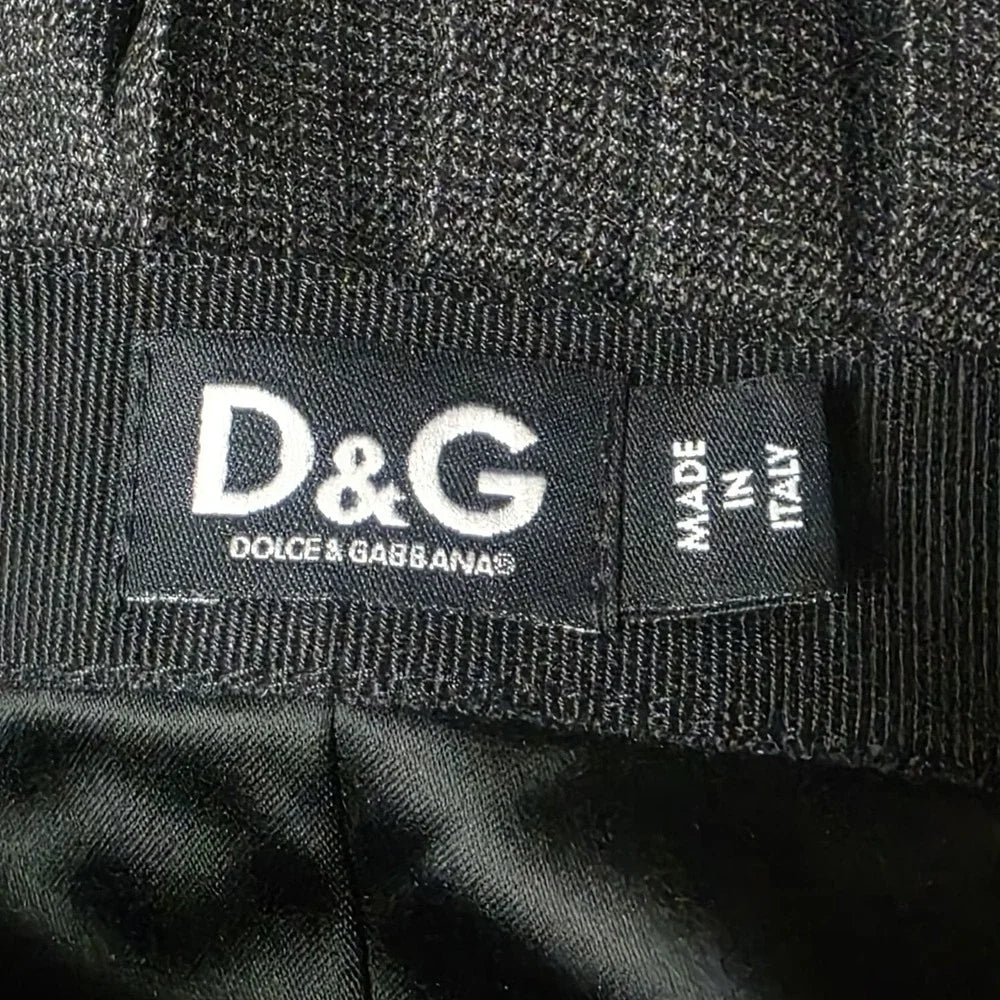 Dolce & Gabbana D&G ITALY. Gray Pleated Silk Dress