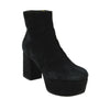 Prada Italy. Black Suede Platform Heeled Ankle Boots SZ38