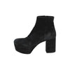 Prada Italy. Black Suede Platform Heeled Ankle Boots SZ38