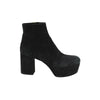 Prada Italy. Black Suede Platform Heeled Ankle Boots SZ38