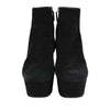 Prada Italy. Black Suede Platform Heeled Ankle Boots SZ38