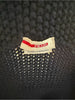 Prada Italy. Pristine Navy Wool Long Double-Breasted Knit Sweater Coat