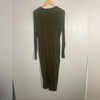 DIESEL Designer: Glenn Martens Khaki Ribbed Knit Pullover Long Dress