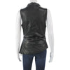 Helmut Lang NY. Black Mock Neck Sleeveless Zipper Polyurethane Top